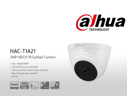 Dahua Kamera Dome 2mp T1a21p Indoor