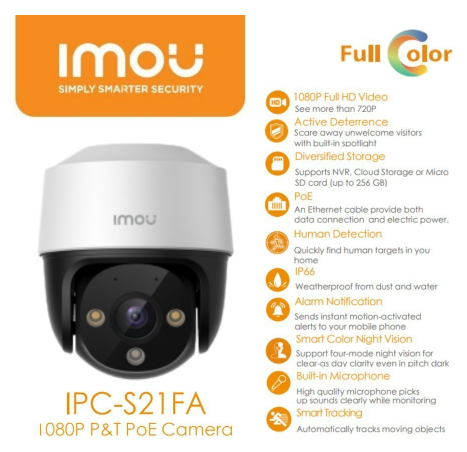 Imou Cruiser SE IPC-S21FA PoE 2MP Full Color Night Vision h265 1080p