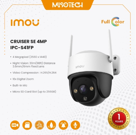 IPCAM OUTDOOR 4MP IMOU CRUISER SE IPC-S41FP AUDIO WIRELESS CCTV