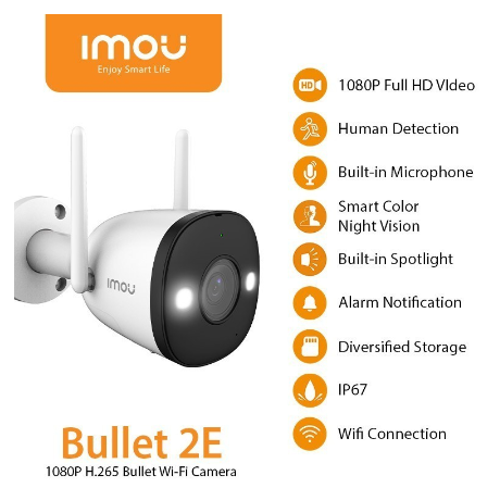 [IPC-F22FP-0360B] IPCAM IMOU Wireless Bullet 2E IPC-F22FP-0360B