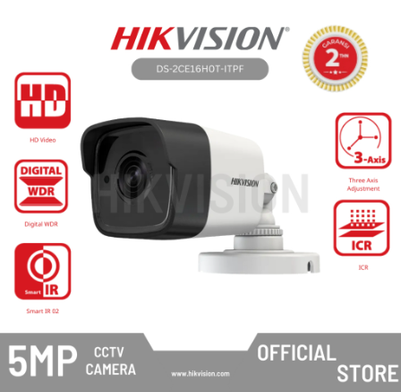 [DS-2CE16H0T-ITPF] HIKVISION - DS-2CE16H0T-ITPF CCTV Camera CCTV 5MP Garansi Original